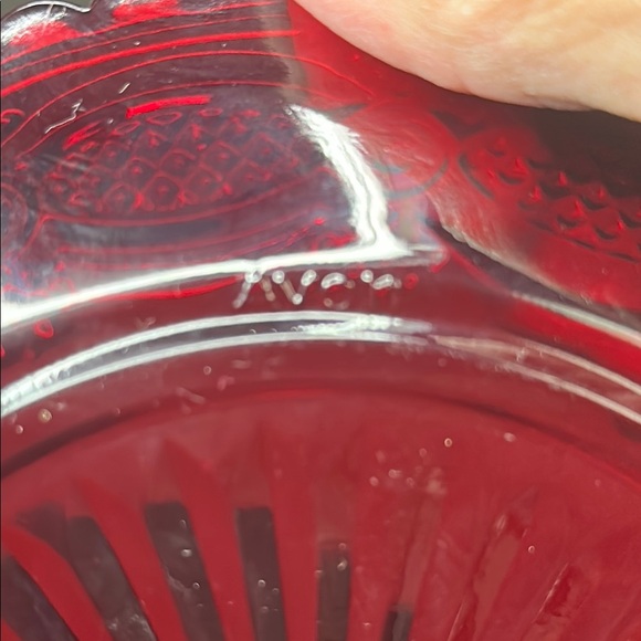 Avon Cape Cod Red Glass Dinnerware 7 1/4” - Picture 12 of 12